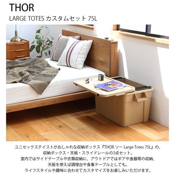 THOR コンテナボックス 75L ブラック　マルチカムブラックカバー　セット THOR ソー ラージトート ウィズ リッド 75L DC 