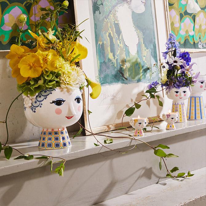 新品 BJORN WINBLAD フラワーポット インテリア 花瓶 北欧 ブルー 新品