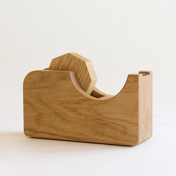 テープカッター 木製 おしゃれ 日本製 ギフト Oak Village オーク