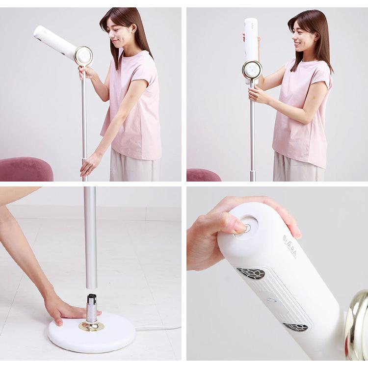 保証書付 自動切替 送風 温風 マイナスイオン スタンド型 ハンズフリードライヤー ペット ハンズフリースタンドヘアドライヤー ビサラ Bisara ヘアドライヤー カラー ローズピンク Michiganestateplanning Com