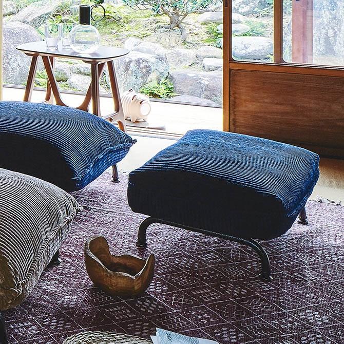 オットマン 1人掛け 一人掛け ソファ コーデュロイ コーデュロイ