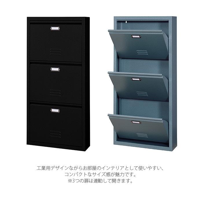 シューズラック 靴棚 ラック 無骨 男前 Rald ラルド スチールシューズラック 3D_4