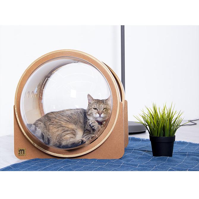 ペットベッド 猫 ベッド 宇宙船 ハウス 木製 MYZOO マイズー Spaceship