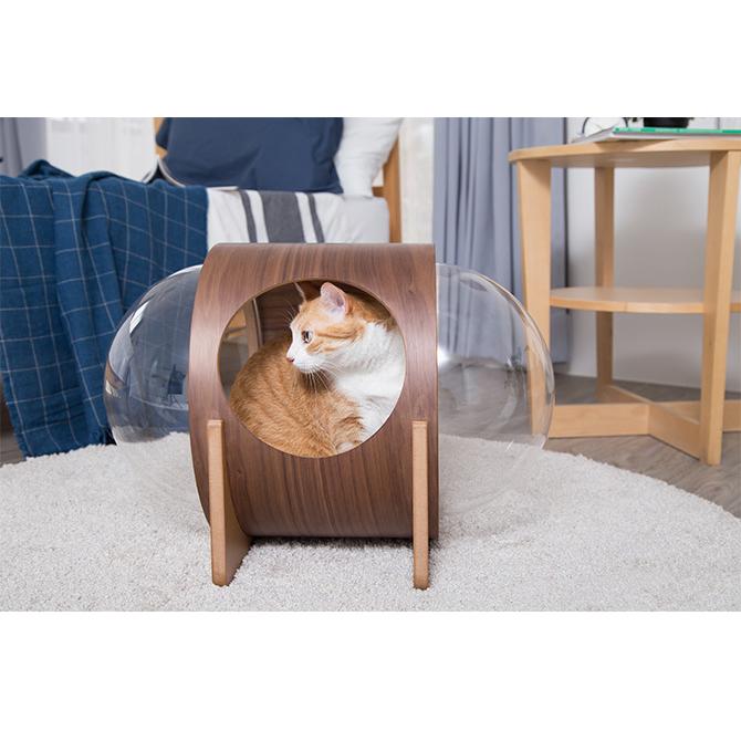 ペットベッド 猫 ベッド 宇宙船 ハウス 木製 MYZOO マイズー Spaceship