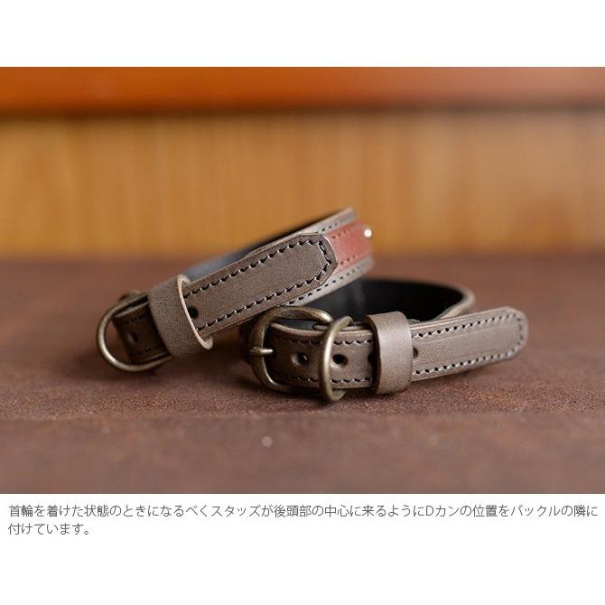 犬 首輪 カラー 本革 アンティークグレー 犬 首輪 アリノハネ 小型犬用首輪 本革 アンティークグレー ブラウン Mga 2923 Uminecco ウミネッコ 通販 Yahoo ショッピング