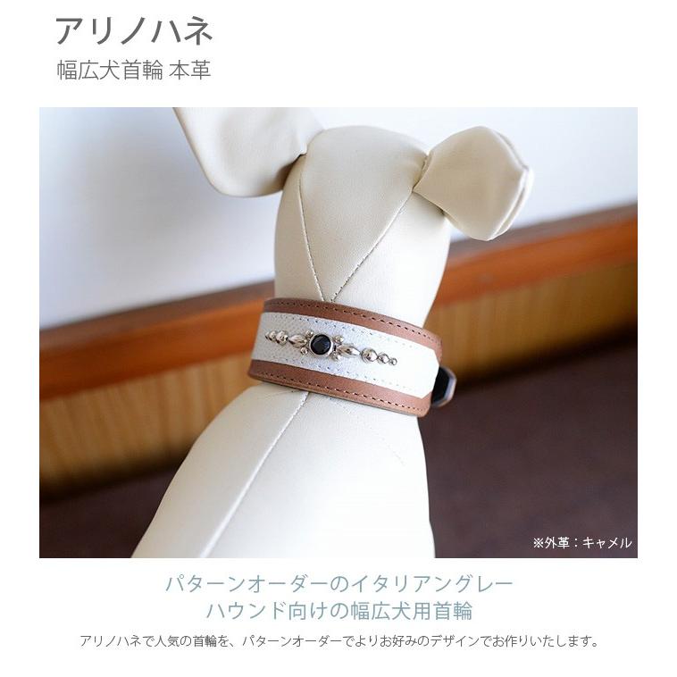 内祝い イタリアングレーハウンド用 犬 首輪 カラー 本革 アリノハネ 幅広犬首輪 本革 激安特価 Www Jolimmo Ch