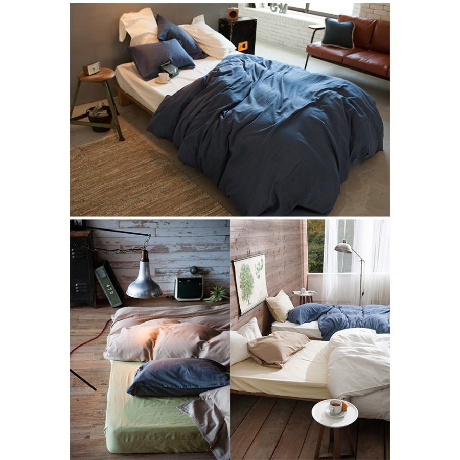 ボックスシーツ セミダブル おしゃれ 無地 ダブルガーゼ Fab the Home