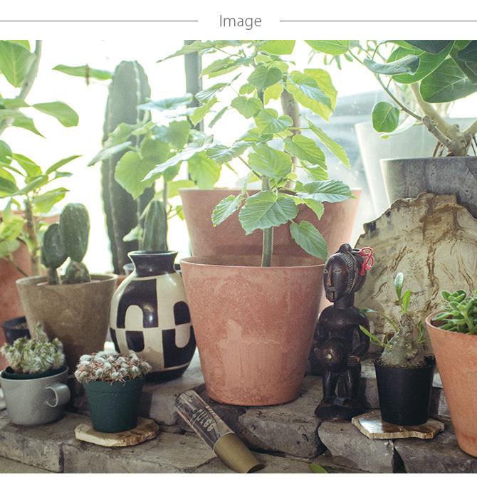 【美品(一部未使用品)】ART STONE 植木鉢とソーサー7セット 鉢受け ソーサー おしゃれ 7号 8号 amabro アマブロ ART STONE アート