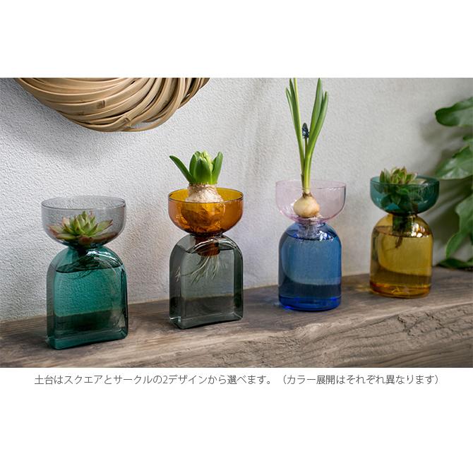 フラワーベース 花瓶 ガラス 水耕栽培 一輪挿し amabro アマブロ 2トーン ベース |  | 07