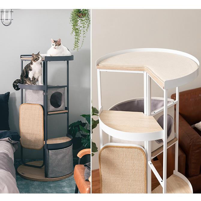 猫 キャットタワー 据え置き おしゃれ コンパクト MYZOO 猫 キャットタワー 据え置き おしゃれ コンパクト MYZOO