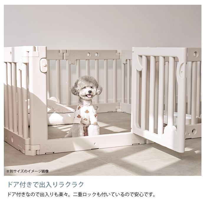 犬用 ペットサークル ドッグサークル ドア付き 可愛い inuipet  ペットサークル 8枚 120×140cm マットセット｜girlyapartment｜04