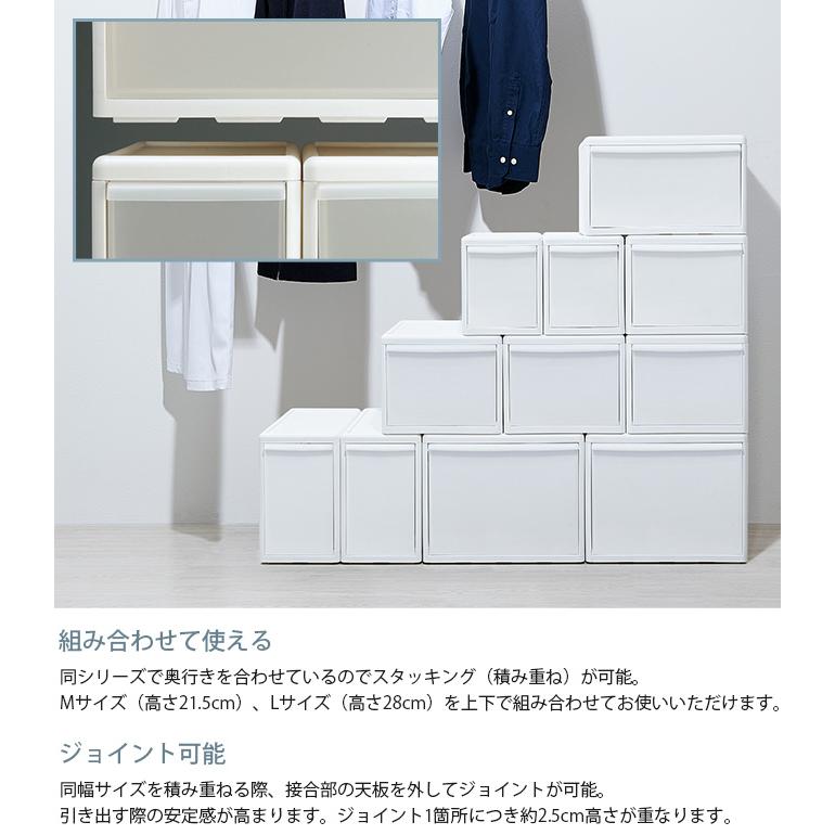収納ケース 引き出し 幅17 チェスト おしゃれ like-it ライクイット 組み合わせて使える収納ケース スリムM 3個組 |  | 05