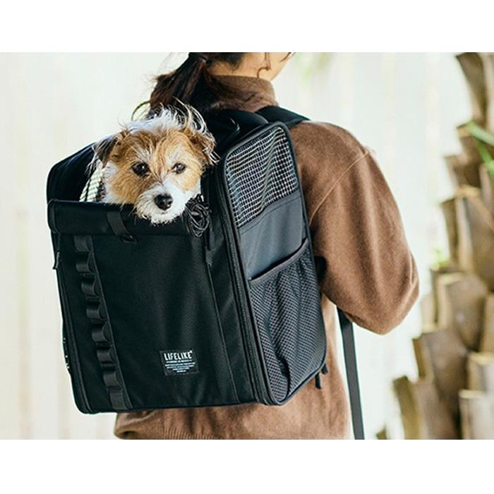 ro*na73】｜LIFELIKE ペットキャリー リュック ブラック Amazon.co.jp