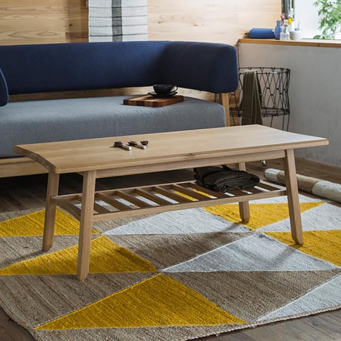 【美品】センターテーブル/ローテーブル/幅110cm/国産/天然木 東谷 ローテーブル 木製 幅110 高さ38 おしゃれ カフェテーブル