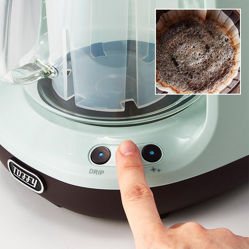 全自動 コーヒーメーカー おしゃれ かわいい アイスコーヒー Toffy
