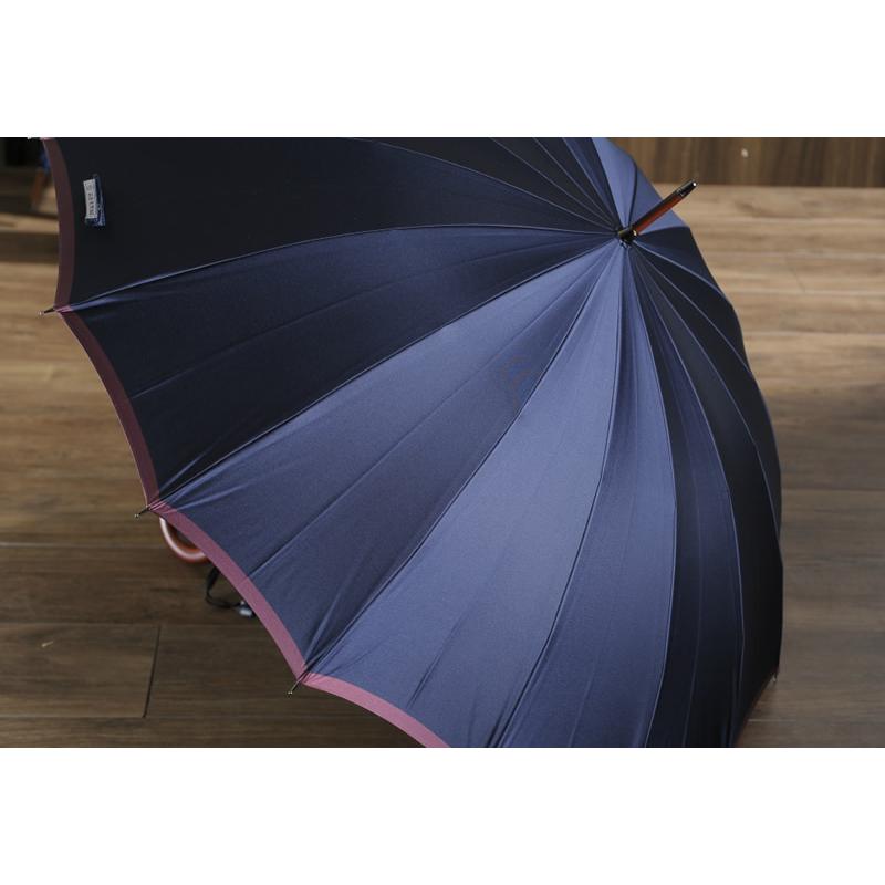 高級 紳士傘 日本製 前原光榮商店 16本骨長傘 60cm ボーダー 楓 高級 紳士傘 日本製 前原光榮商店 16本骨長傘 60cm ボーダー 楓