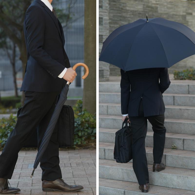 小宮商店 ジャンプ傘 高級 雨傘 日本製 メンズ ワンタッチ 開閉