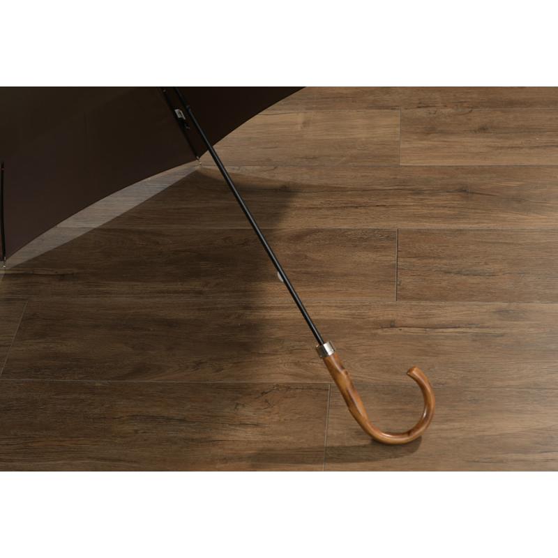 Ramuda ラムダ メンズ 傘 スリム 富士絹 8本骨 63cm 鉄木持ち手 UV加工 細巻き |  | 08