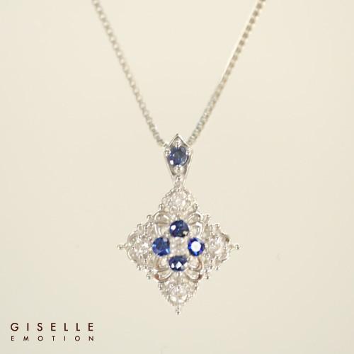 ネックレス 5月誕生石 9月誕生石 エメラルド サファイア ダイヤモンド