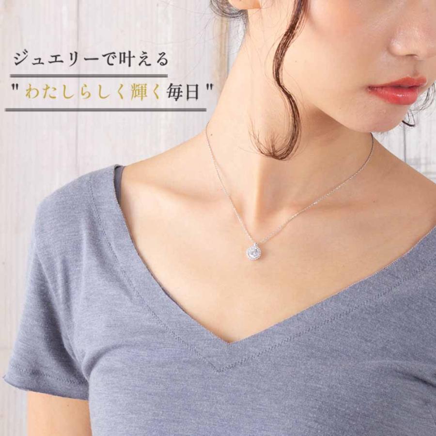 スワロフスキージルコニア 大粒ネックレス バラのケース付き : giselle