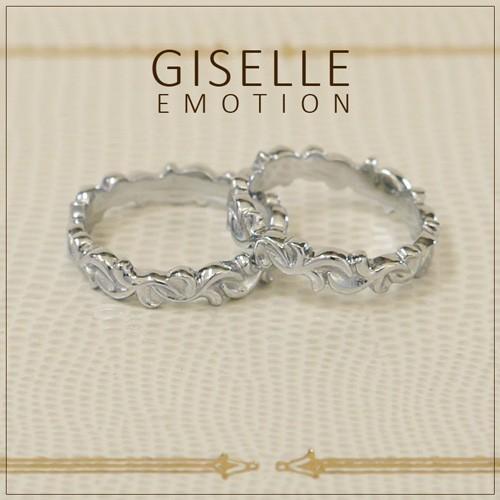 ペアリング サージカルステンレス　ダイヤモンド　アラベスクペアリング