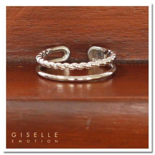リング ピンキーリング 0号〜6号 二連風10金ピンキーリング : giselle