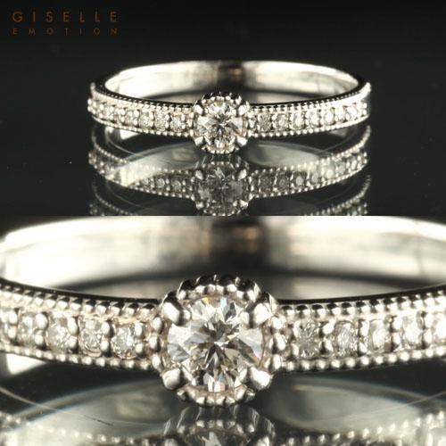 よ*る様 婚約指輪　Pt900 ダイヤ0.424　エンゲージリング 婚約指輪 PT900 プラチナ ダイヤモンド 0.3ct VVS1 サイドストーン