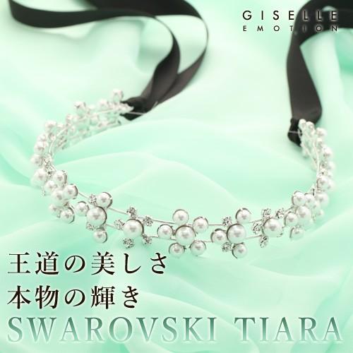 ティアラ ヘッドドレス スワロフスキー キュービックジルコニア ウェディングヘッドドレスA