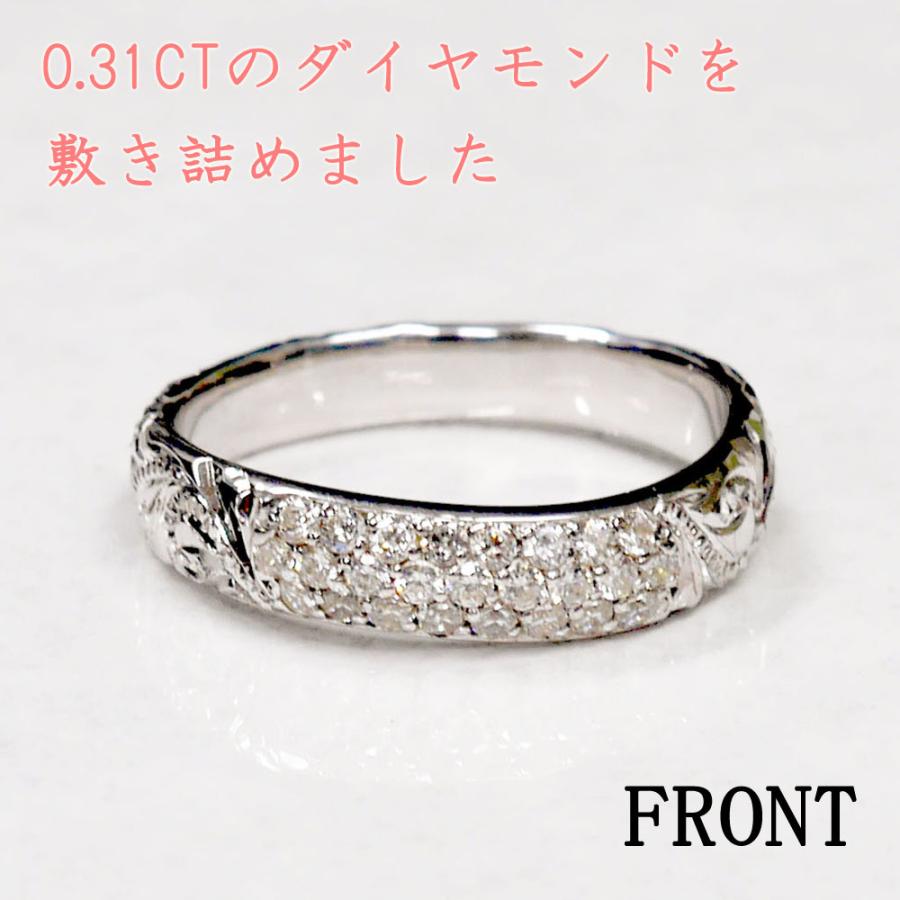 結婚指輪 ハワイアンジュエリー 0.31ctダイヤモンドマリッジリングSV925の画像