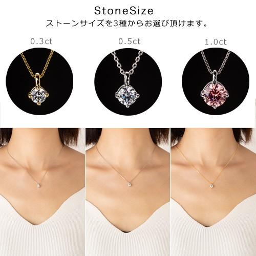 ネックレス スワロフスキージルコニア 一粒ネックレスピアスセット 