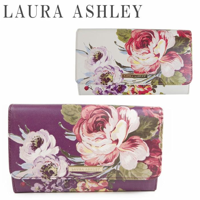 ローラアシュレイ 財布 長財布 ブランド 本革 レディース マルチパース ヘッドスカーブ 花柄 クラッチバッグ ベージュ パープル Laura Ashley Col Zakka Green 通販 Yahoo ショッピング