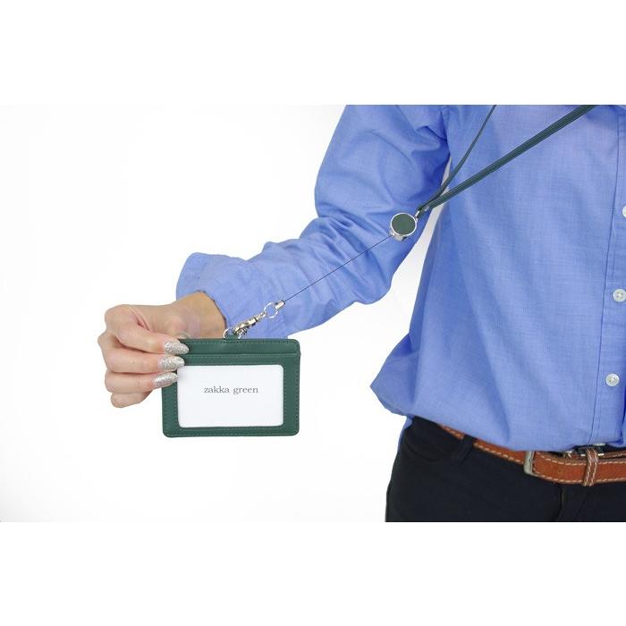 Idカードケース Idカードホルダー ネックストラップ おしゃれ 革 首から下げる 1604 社員証 郵 メール便 送料無料 Ho1604 Zakka Green 通販 Yahoo ショッピング