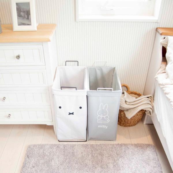 Miffy ミッフィー ランドリーバスケット 折りたたみ スリム 折り畳める 縦型 洗濯かご 脱衣かご 洗濯物入れ 洗濯物 収納バスケット