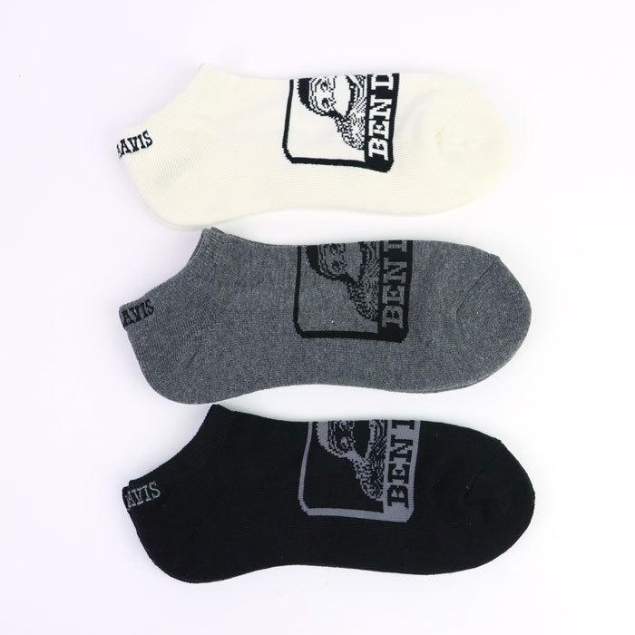 メール便 靴下 メンズ くるぶし おしゃれ ソックス 3足 セット 3p Ben Davis ベンデイビス ゴリラ ロゴ モノトーン 25 27cm Pbad31a303 Zakka Green 通販 Yahoo ショッピング