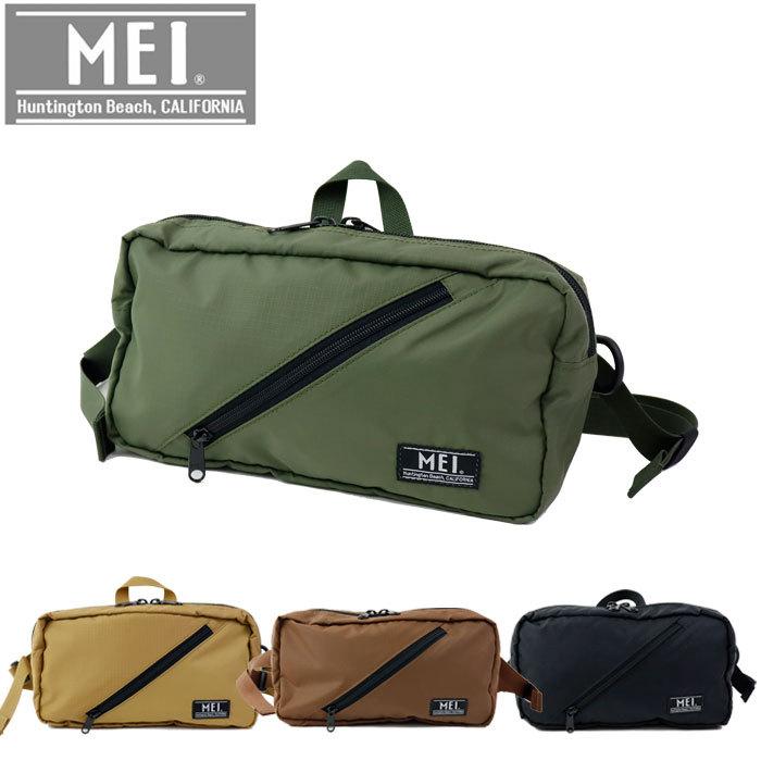 メール便 Mei メイ ウエストポーチ 斜めがけバッグ ウエストバッグ ボディバッグ サステナブル ショット Mei 000 8001 ナイロン ウエストバッグ カラー Olv Drub