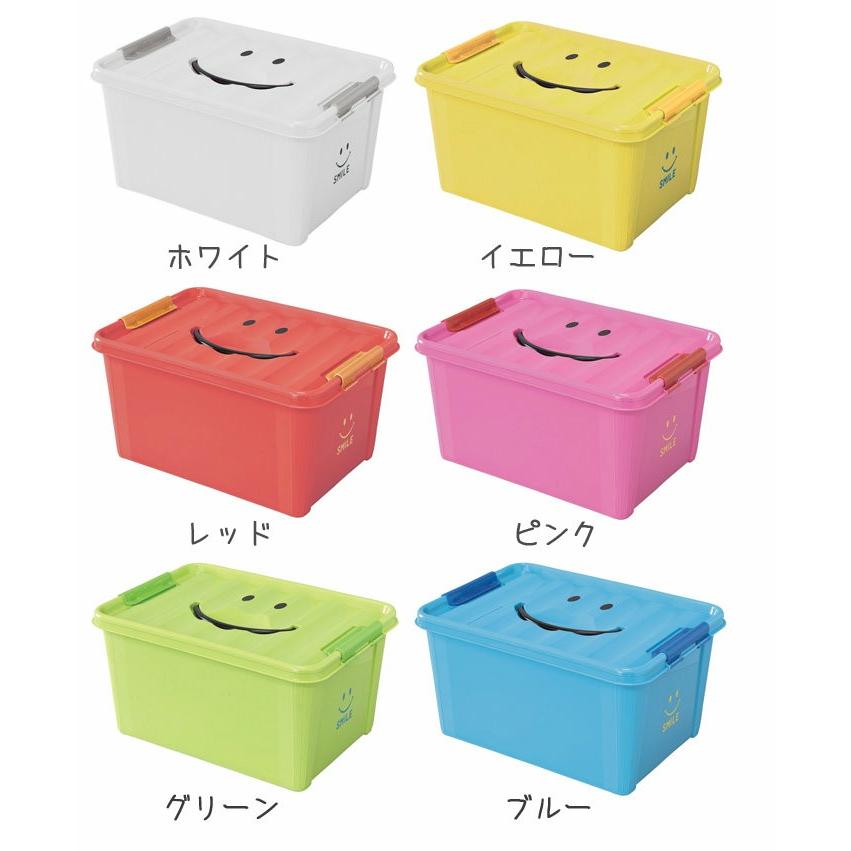 スマイルボックス ふた付き 収納ケース プラスチック M 全6色 Sfpt15 押入れ収納 収納ボックス 片付け おもちゃ箱 衣類収納 収納 ケース ボックス Th Zakka Green 通販 Yahoo ショッピング