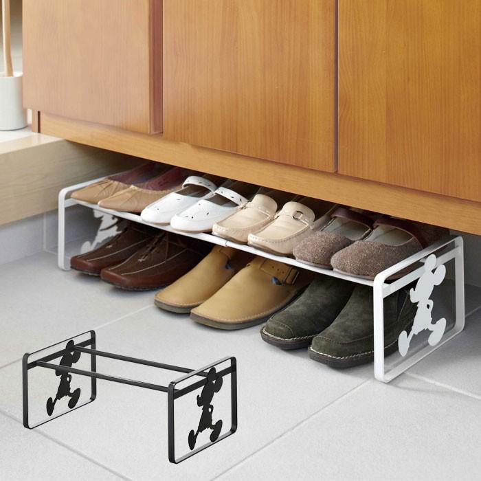 靴入れ ミッキー 伸縮式 おさんぽミッキー シューズラック 伸縮靴ラック 1段 シューズ 棚 靴箱 玄関収納 ミッキーマウス 靴収納 シューズ収納 Th Zakka Green 通販 Yahoo ショッピング