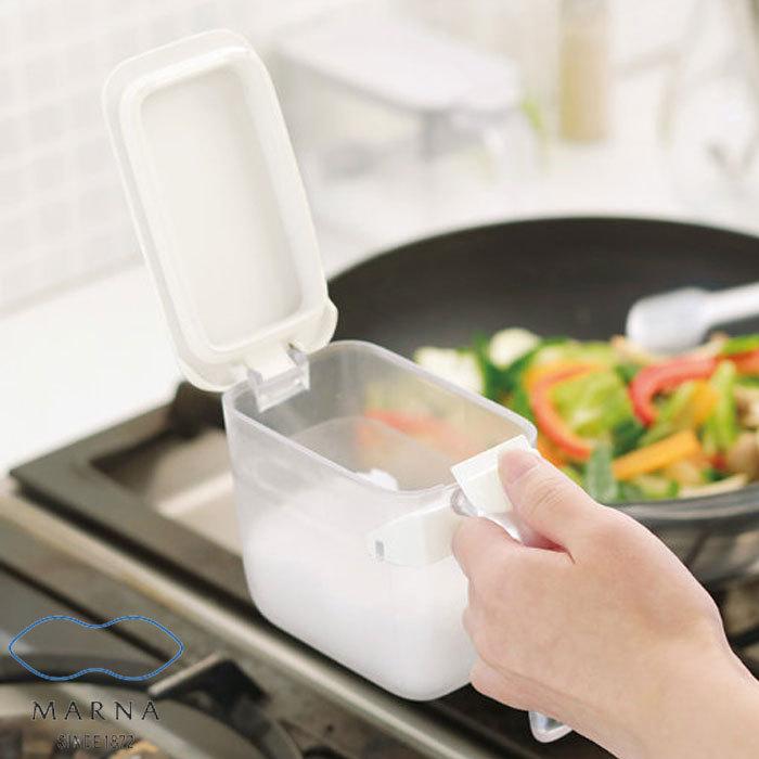 調味料入れ 使いやすい 塩 砂糖 スプーン付き Marna マーナ 調味料ポット ホワイト 370ml K736w パッキン付き 密閉 Good L Th Zakka Green 通販 Yahoo ショッピング