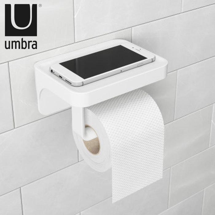 トイレットペーパーホルダー トイレ収納 吸盤 umbra アンブラ フレックス シュアロック トイレットペーパーシェルフホルダー トイレット