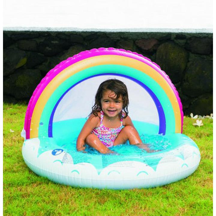 プール 家庭用 屋根 ベビープール 屋根付き レインボー ビニールプール 直径約99cm ベビー キッズ 男の子 女の子 Jl6679 Jilo Yasjl6679 Zakka Green 通販 Yahoo ショッピング