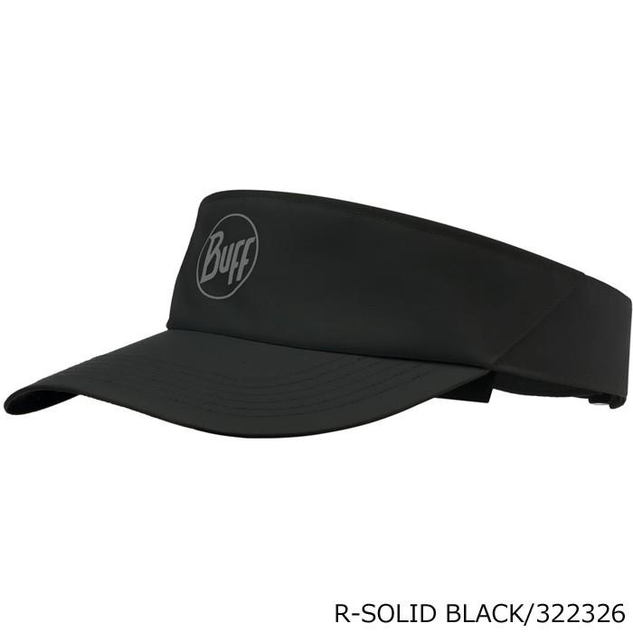 メール便 バフ Buff サンバイザー ランニングバイザ― メンズ レディース R SOLID BLACK 全3色 322326 送料無料