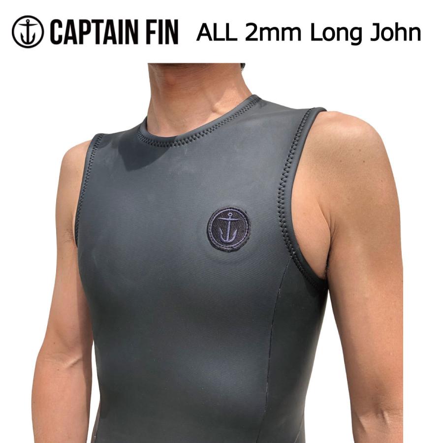 CAPTAIN FIN ALL 2mm Long John Black Wappen / キャプテンフィン ロングジョン メンズウェットスーツ /  メッシュスキン ジャージ