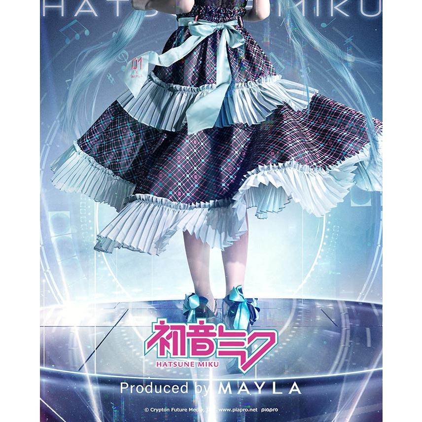 MAYLA マイラ 初音ミク グッズ 服 初音ミク アイコニック スカート ブラック レディース 女性 正規品 新品 公式 初音ミク スカート 人気 ブランド プレゼント MAYLA（マイラ） 初音ミク グッズ 服 初音ミク アイコニック スカート