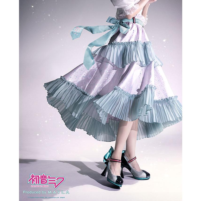 初音ミク アイコニック スカート 白 MAYLA マイラ 初音ミク グッズ 服 アイコニック スカート