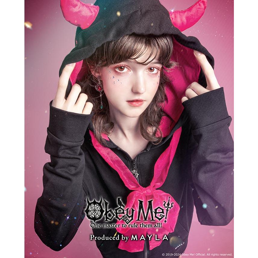 MAYLA マイラ Obey Me! おべいみー！ グッズ 服 オベイミー! アイコニック フーディ Beelzebub ベルゼブブ レディース 女性 正規品 新品 公式 Obey Me! 女性服 人気 ブランド プレゼント MAYLA（マイラ） Obey Me! おべいみー！ グッズ 服 オベイミー! アイ