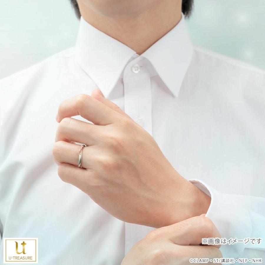 カードキャプターさくら リング 指輪 桜 / ペアリング プラチナ×K18ピンクゴールド メンズ 男性 結婚指輪 マリッジリング ユートレジャー U-TREASUREの画像