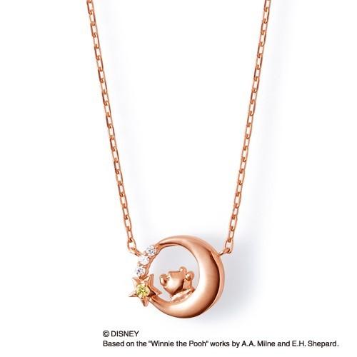 ディズニー プーさん くまのプーさん ネックレス 三日月 グッズ レディース アクセサリー THE KISS ザキス ザキッス プレゼントの画像