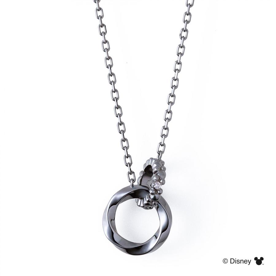 THE KISS ディズニー ミッキー & ミニー シルバー ペアネックレス 2024