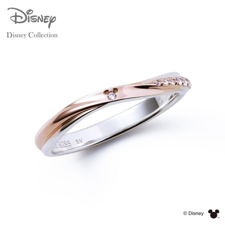 THE KISS　ディズニー　ダイヤモンドリング隠れミッキー 　K10　現行品 THE KISS ディズニー ミッキー リング 指輪 隠れミッキー シルバー