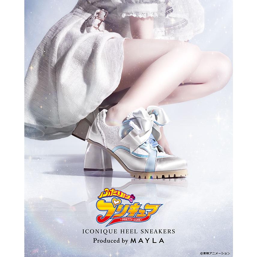 ふたりはプリキュア アイコニック ヒールスニーカー ふたりはプリキュア」キュアブラック＆ホワイトをイメージした